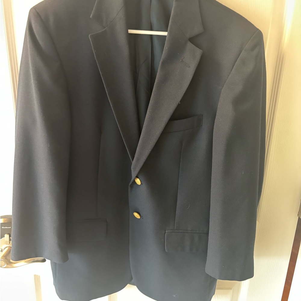 Men’s Navy Blazers J Parker Ltd Size 38S Preppy Easter Wedding Brass Buttons